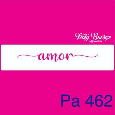 Pa 462 - Palavra Amor - Stencil 5x20